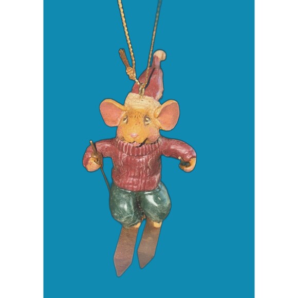 Christmas Ornament Hole in Wall Gang Mouse Riding Pig Kurt Adler - Picture 6 of 6